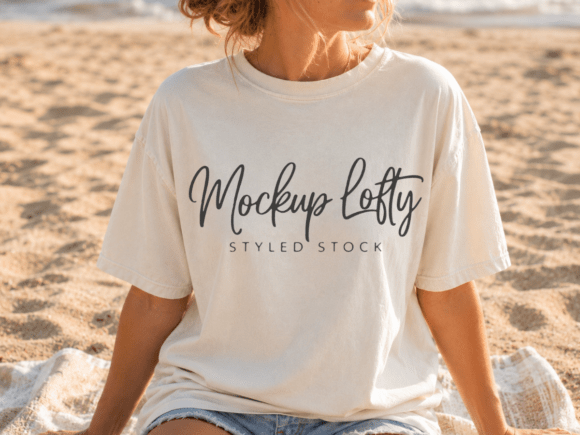 Download Comfort Colors 1717 Ivory T-shirt Mockup - Color Collection