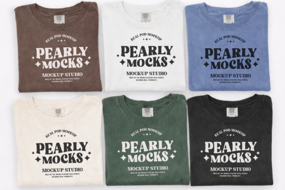 Download Comfort Colors C1717 Group Shirt Mockup - Color Collection
