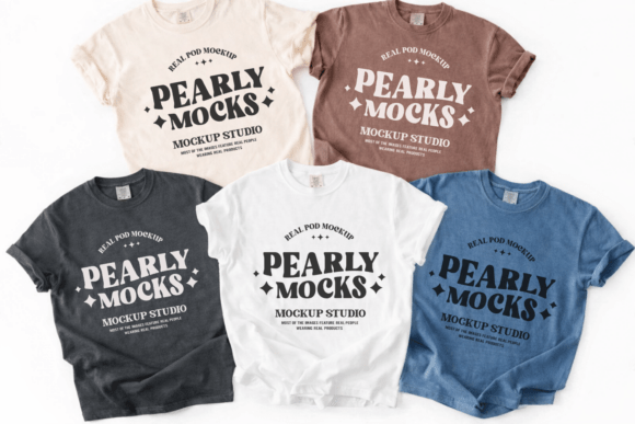 Download Comfort Colors 1717 Group T-shirt Mockup - Color Collection