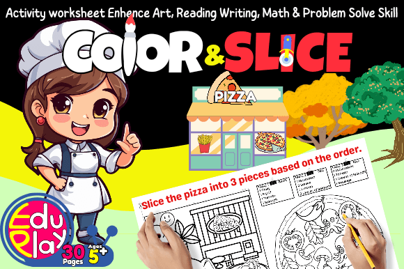 Download Color &amp; Slide Pizza Activity for Kids 5+ - Color Collection