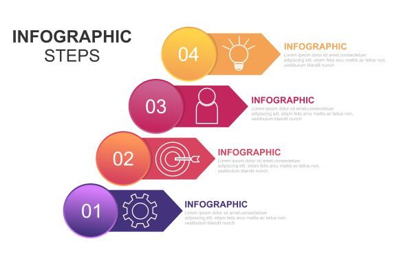 Download Isometric Infographics Steps Background - Info Collection