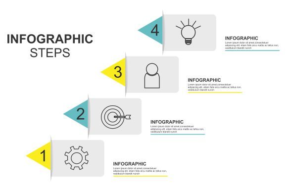Download Isometric Infographics Steps Background - Info Collection