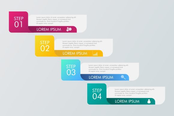 Download Isometric Infographics Steps Background - Info Collection
