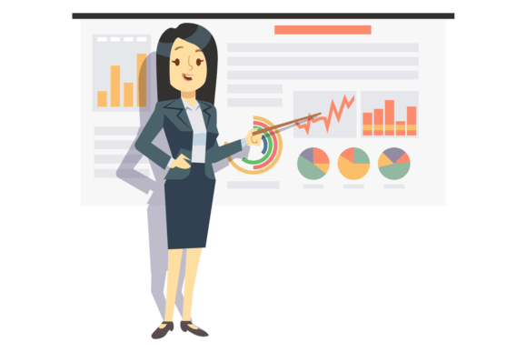 Download Businesswoman Show Statistics Presentati - Statistics Collection