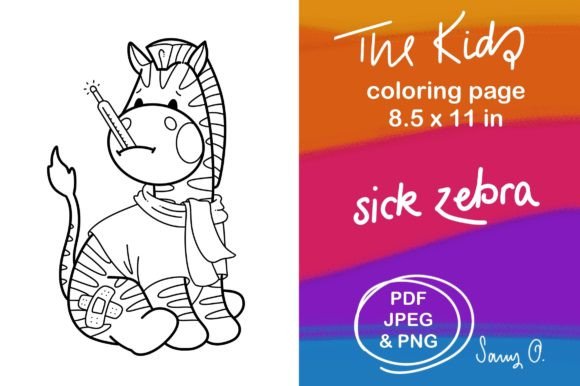 Download Zebra Cute Animals Fever Coloring Page - Color Collection