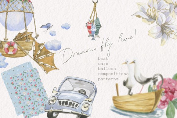 Download Watercolor Transport - Color Collection